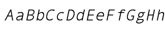 Font: Andale Mono Italic Font