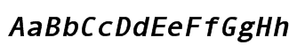 Font: Andale Mono Bold Italic Font