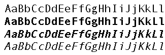 Font: Andale Mono Font Family (4 fonts)