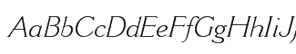 Font: Cantoria Light Italic Font
