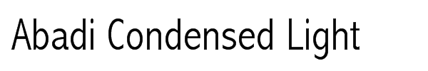 Abadi Condensed Light Font