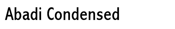 Abadi Condensed Regular Font