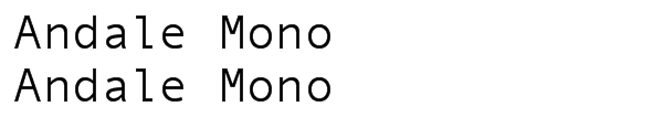 Andale Mono Regular Font