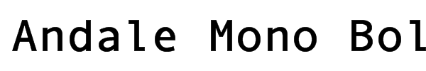 Andale Mono Bold Font
