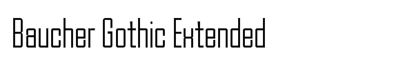 Baucher Gothic Extended Font