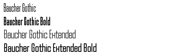 Baucher Gothic Font Family (4 fonts)
