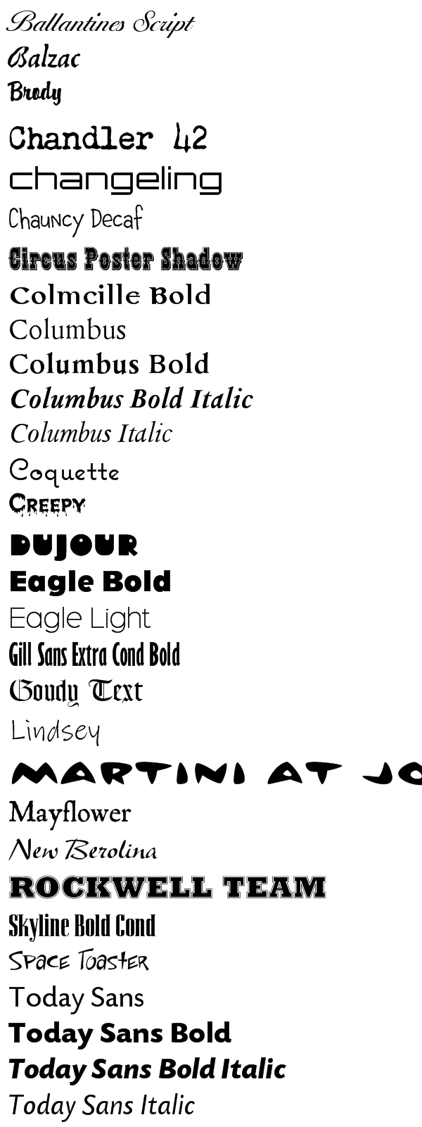Ascender Creativity Font Pack