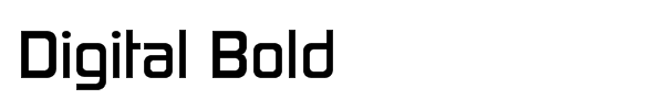 Digital Bold Font